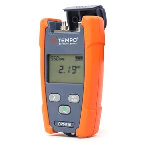 TEMPO OPM210 Standard Fiber Optical Power Meter with Visual Fault Locator | OPM with VFL Fiber Optic Fiber Tester | 270Hz, 1kHz, 2kHz; -70 to +10dBm; 850/1300/1310/1490/1550/1625 nm