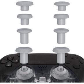 eXtremeRate ThumbsGear V2 Interchangeable Ergonomic Thumbstick for PS5 Controller, Carmine Red Analog Stick Thumb Sticks for PS4 Controller - 3 Height Convex & Concave Grips Adjustable Joystick