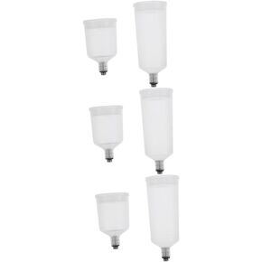 EXCEART 6 Pcs Airbrush Pot Gravity Feed Paint Cup Airbrush Paint Bottles Spray Replacement Pot Airbrush Paint Cup Dismountable Paint Holder Replaceable Paint Hopper Split Type Mug