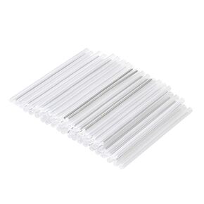 uxcell 40mm 3mm OD Fiber Optic Sleeves, 2 Ends Pre-Shrunk Fiber Optic Fusion Splice Tube Protector Sleeves, Clear Heat Shrinkable Tubing 1.2mm OD Rod 50pcs