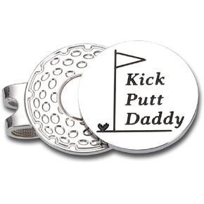 Golf Ball Marker Golf Gifts for Men Dad Valentines Christmas Birthday Fathers Day from Daughter Son Kids Golf Gifts for Men Golfer Husband from Wife New Daddy Stepdad Golf Lovers Magnetic Hat Clip in Kuwait