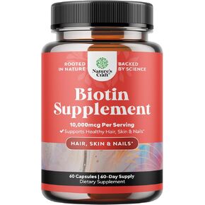 Pure + Potent Biotin Vitamins – Promotes Hair Growth + Prevents Hair Loss - Introduces Better Skin + Hair + Nails - Natural Supplement for Men and Women- Helps Promote Faster Metabolism