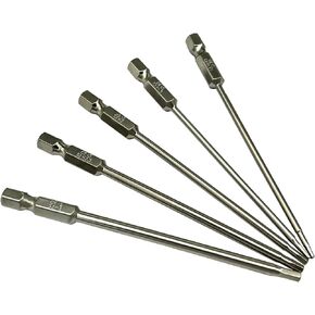 5Packs RC Hex Driver Bit Set 1.27mm 1.5mm 2.0mm 2.5mm 3.0mm Hex Head Allen Wrench Drill Bit Set for Screwdrivers Electric Screwgun/Power Drill