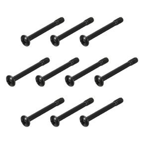 MECCANIXITY 60PCS Computer Case Fan Screws 1.18"L PC Reducing Vibration Screws Housing Radiator Screws for Fans Cooling Components, Round Nail Head, Black