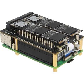 Geekworm X1004 PCIe to Dual M.2 HAT NVMe 2280 SSD PCIe Peripheral Board for Raspberry Pi 5