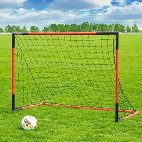 KAIHAOWIN Soccer Goal 3'x2.5'|6'x4'|8'x6'|10'x6.6'-Steel Frame Goal Post All Weather Soccer Net-Quick Assembly Training Sports Soccer Goals for Backyard Indoor Outdoor-Heavy Duty Metal Soccer Goals
