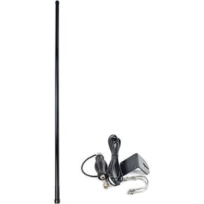 TWAYRDIO 144/430MHz Dual Band Mobile Radio Antenna, Fiberglass Two Way Radio Antenna for Retevis AnyTone TYT 2Meter 70cm VHF UHF Transceiver, Includes Mount Bracket, Spring Base, RG58 Coaxial Cable