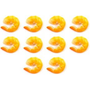 5PCS Artificial Raw Shrimps PVC Fake Shrimp Model Simulated Prawns Decoration for Kitchen Home Party Decoration Food Sample Display and Photography Prop