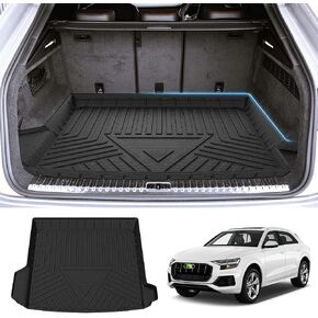 Cartist مخصص مناسب لبطانة البضائع 2019 2020 2021 2023 2024 Audi Q8/RS Q8 جميع الأحوال الجوية حصيرة البضائع الثقيلة مقاوم للماء علبة البضائع الخلفية جذع الكلمة حصيرة in Kuwait