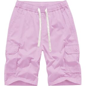 VtuAOL Women's Cargo Shorts Elastic Waist Comfy Cotton Loose Fit Shorts