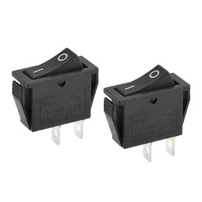 uxcell SPST Boat Rocker Switch Black Toggle Switch for Boat Marine 2pins ON/Off AC 250V/15A 125V/20A 2pcs