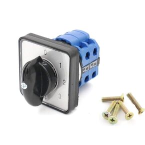 YXQ Cam Changeover Switch, 660V Ui 32A Ith 1-0-2 3 Position 12 Terminals Rotary Switch with Screws