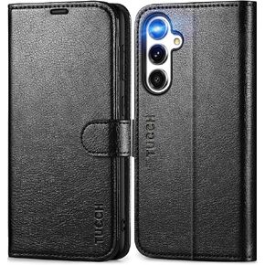 TUCCH Wallet Case for Galaxy S23 FE 5G, Kickstand RFID Blocking Card Holder, Magnetic PU Leather Flip Cover Protective [TPU Shockproof Interior Case] Compatible with Galaxy S23FE 6.4-Inch 2023, Black