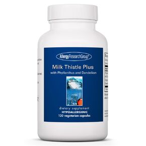 Allergy Research Group Milk Thistle Plus Supplement - Liver Health Support, Milk Thistle, Dandelion, Detox, Cleanse, Vegetarian Capsules - 120 Count