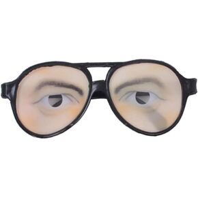 Amosfun Halloween Trick Toy Male Funny Eyes Glasses Funny Costume Eyes Glass Prank Disguise Eyeglass Party Favors Toys for Halloween Fools Day Party Accessory