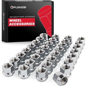 PUENGSI 32 قطعة 9/16-18 صواميل العروة المنتفخة ذات النهاية المفتوحة، 0.83 بوصة طول 0.87 بوصة عرض 3/4 بوصة صواميل سداسية العجلات متوافقة مع 2002-2010 دودج رام 1500، داكوتا، دورانجو، هامر H1 in Kuwait