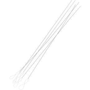 Anneome 5pcs Special Needle for Hand-Threading Very Fine Beads with Large Eye Opening and Twist Type Beading Tools for Jewelry Making Beading Supplies Iron Wire Embroidery Needles Foldable