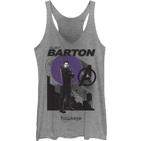Marvel Women's Hawkeye Clint Barton Stance Poster Juniors Tri Blend Tank