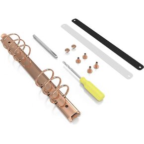 Stationery.Life Ring Binder Mechanism Replacement Kit for Personal Organizers Planners 6 Rings (Gold, Personal)