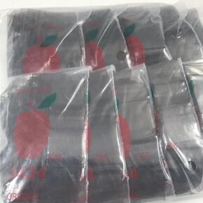 3434 Mini Ziplock 1000 Designs Colors 2.5mil Bags .75" X .75" Baggies Apple Brand (10pks) Bulk (Black)