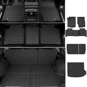 حصيرة مسند الظهر xipoqix Cargo Liner متوافقة مع 2011-2021 Jeep Grand Cherokee Cargo Mat TPE استبدال واقي المقعد الخلفي لملحقات Jeep Grand Cherokee 2011-2021 (حصيرة صندوق السيارة + حصيرة مسند الظهر)