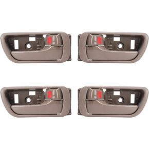 LCWRGS 4Pcs Interior Inside Door Handles Replacement for Toyota Camry 2002 2003 2004 2005 2006, Inner Door Handle Front/Rear Driver & Passenger Side - Beige