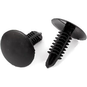 100Pcs 4.7mm Hole Plastic Rivets Fastener Push Clips Black for Car Auto Fender