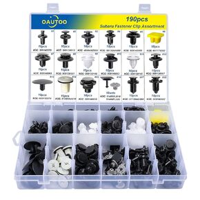 OAUTOO 190pcs for Subaru Body Interior and Exterior Retainer Fastener Clip Assortment 19 Most Popular Sizes & Applications