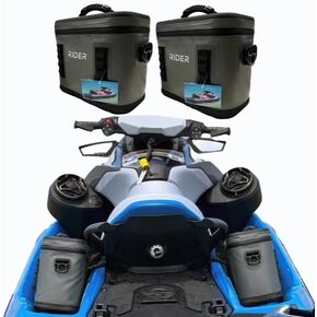 Rider Coolers PWC Jet Ski Sea Doo Cooler Set of 2 Coolers Fits All Personal Watercraft - Gray