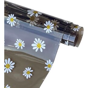 | فينيل هلامي مطبوع عليه زهرة لافندر شفافة لامعة، طبقة بلاستيك PVC بنمط الأقحوان 0.8 مم للمشاريع التي تصنعها بنفسك، 30 × 120 سم in Kuwait