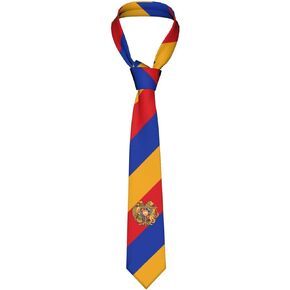 Armenia Flag Armenians 5 Striped Necktie Men'S Neck Ties Mens Party Business Neckties Soft Skil Tie