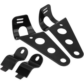 for 32mm Headlight Brackets Gorgeri 2pcs Stainless Steel Adjustable Motorcycle Headlight Mount Brackets Fork Racer 28mm-34mm (Black)
