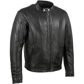 Milwaukee Leather USA MADE MLJKM5006 Men's Black 'Rumble' Premium Leather Motorcycle Jacket