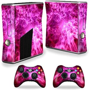 غلاف MightySkins متوافق مع وحدة تحكم X-Box 360 Xbox 360 S - لهب غامض أحمر | غطاء ملتف واقٍ ومتين وفريد ​​من نوعه من الفينيل | سهل التطبيق والإزالة وتغيير الأنماط | صنع في الولايات المتحدة الأمريكية