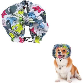 Adjustable Dog Shower Cap Bath Cap Waterproof Shower Hat Dog Ear Covers Overhanging Pet Bath Ear Protection Cats Ear Drops Guard for Kitten Puppy Small Pets Bath Protector