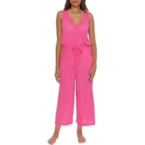BECCA womens Beach Date Jumpsuit, Casual, Sleeveless With Pockets, Beach Cover Ups for WomenSwimwear Cover Up