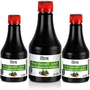 Patanjali Swasari Pravahi Liquid, Pack of 3 units, 250ml each - Respiratory Support and Cough Relief