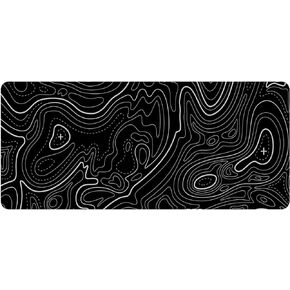 KINEEPLE Large Mouse Pad, Big Gaming Mouse Pad with Stitched Edges, Waterproof and Non-Slip Desk Mat, XXL Extended Keyboard Pad for Home Office Accessories (27.5×11.8×0.1 inch, World Map, Black)