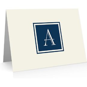 Monogram Stationery Note Cards - Monogram Thank You Cards (A)