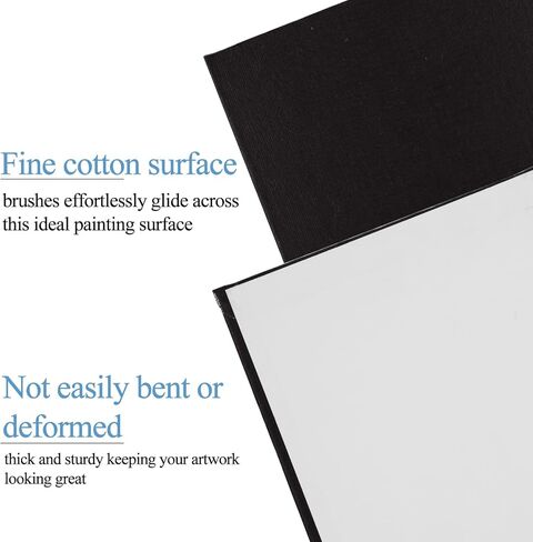 24PCS 5x7 Inch Black Canvas Panels, Small Canvas Boards for Painting, Drawing & Art Supplies, Blank Canvases for Oil Acrylic Watercolor Paint in Kuwait