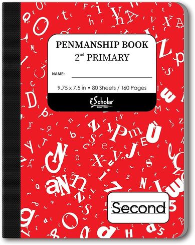 iScholar Grade 3 Primary Composition Book, 7.5 x 9.75 Inches, 80 Sheets, Skip Line Ruling, Blue Marble (10030) in Saudi Arabia