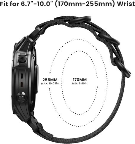 لـ Garmin Fenix ​​5 Plus/5، Fenix ​​6 Pro/6، Fenix ​​7، 22 مم نايلون سريع التركيب لساعة بديلة Forerunner 945، Instinct، Approach S60 in Kuwait