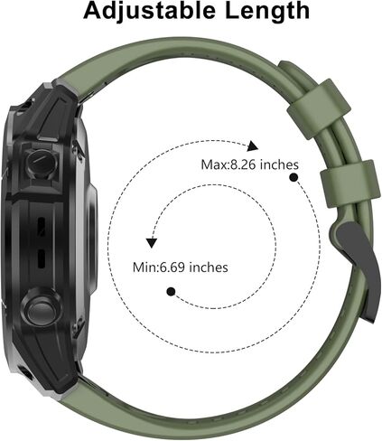 ISABAKE متوافق مع Fenix ​​7 Band، 22 مم حزام رياضي سهل التركيب من السيليكون بديل لساعة Fenix ​​6/Fenix ​​5 Plus/Fenix ​​5 الذكية in Kuwait