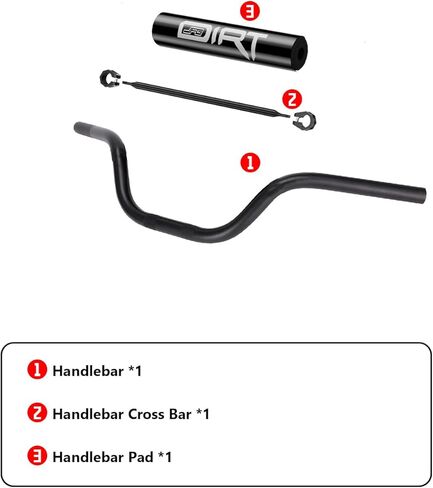 طقم مقود الدراجة الترابية للأطفال 7/8 بوصة 22 مم لـ 49-144cc XR CRF KLX TRX YFM TaoTao ومعظم الدراجات النارية الصينية ATV، أسود in Kuwait