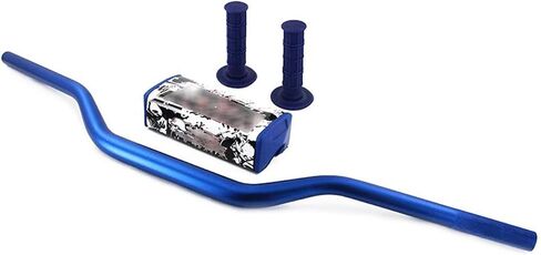 1 1/8" 28mm Dirt Bike Handlebars with Hand Grips- Universal Handlebar Fat Handlebar for YZ125 YZ250 YZF250F YZF450F WR125 (Blue) in Saudi Arabia