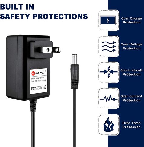 PKPOWER AC DC Adapter for QFX PBX-505100BL PBX-505100 Port Tailgate Bluetooth Speaker, Power Supply for QFX PBX-7 8" PBX-61081BT PBX-5 PBX-10700 6.5" Rechargeable Party PA Speaker in Saudi Arabia