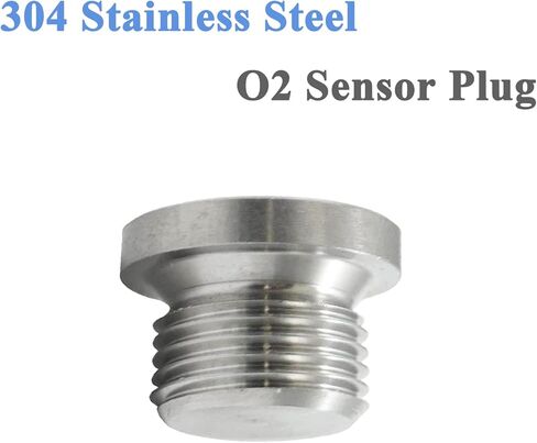 O2 Sensor Bung, Stainless Steel Oxygen Sensor Mounting Bungs and Plugs, M18 X 1.5 Thread Notched Style Oxygen Sensor Fitting Bungs, Suitable for 1.5-2 inch Pipe- 2 Bungs/2 Plugs in Saudi Arabia