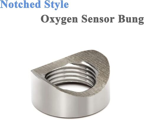 O2 Sensor Bung, Stainless Steel Oxygen Sensor Mounting Bungs and Plugs, M18 X 1.5 Thread Notched Style Oxygen Sensor Fitting Bungs, Suitable for 1.5-2 inch Pipe- 2 Bungs/2 Plugs in Saudi Arabia