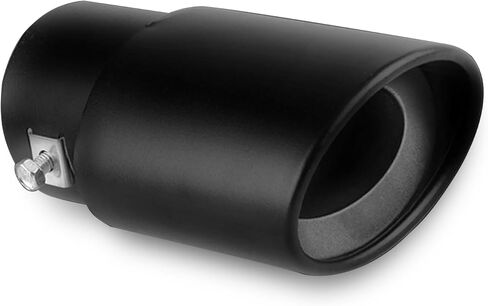 Car Exhaust Tail Pipe, Automotive Polished Stainless Steel Exhaust Tailpipe, 2.5 Inch to 3.3 Inch Automotive Exhaust Flue Muffler for Most Cars, Sedans and Trucks (Black/Straight) in Saudi Arabia
