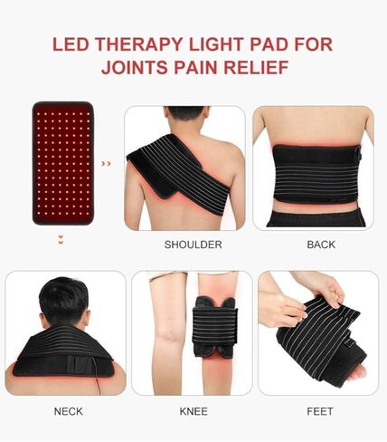 2021 New 25W 660nm LED Red Light and 850nm Near Infrared Light Therapy Devices Large Pads Wearable Wrap for Pain Relief Deep Penetrating Pain Treatment for Human & Animals in Kuwait